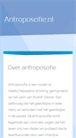 Mobile Screenshot of antroposofie.nl