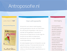 Tablet Screenshot of antroposofie.nl